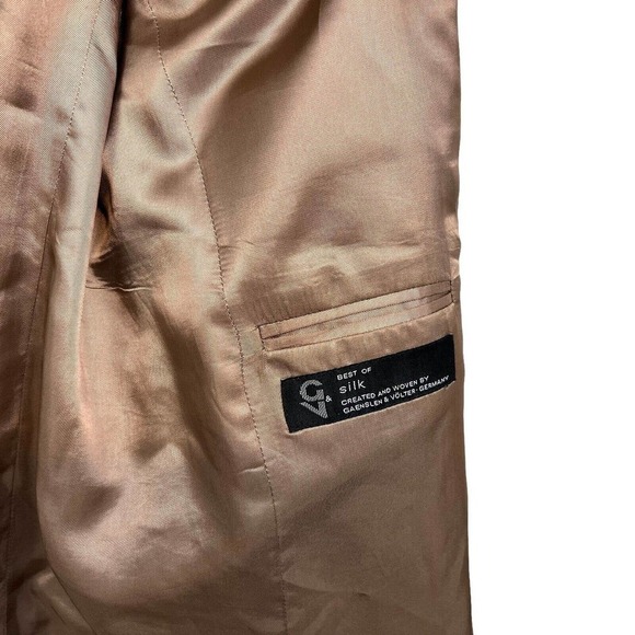 Chiavari Wool Silk Blend Blazer Jacket Sport Coat Men 3 Button Bronze Brown 43R - Picture 6 of 8